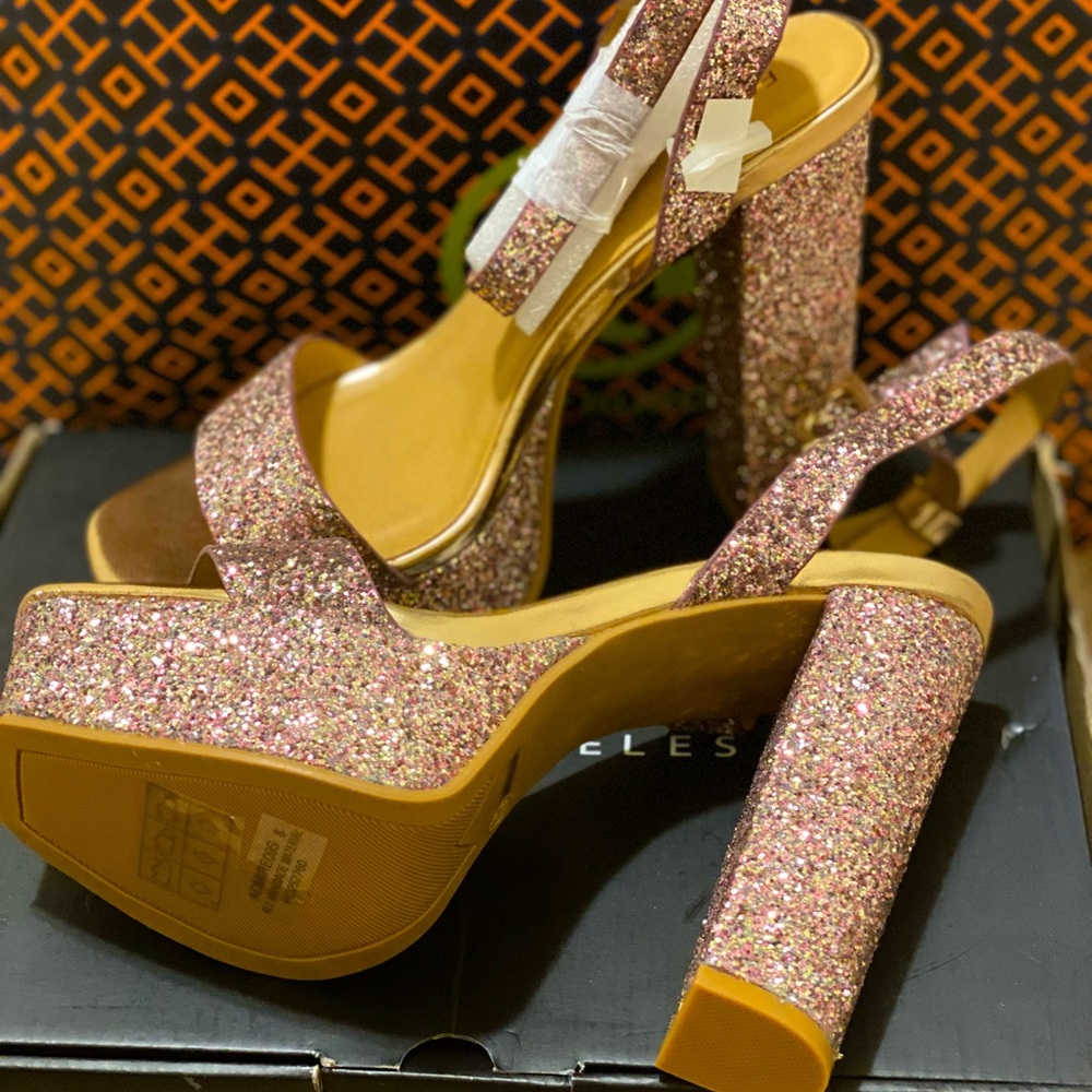 Blush Sparkle Party Heels
